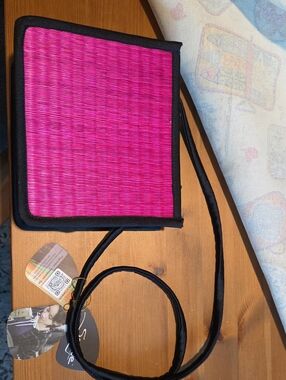 Womens Pink Woven Crossbody Bag - Baskets Of Cambodia NWT